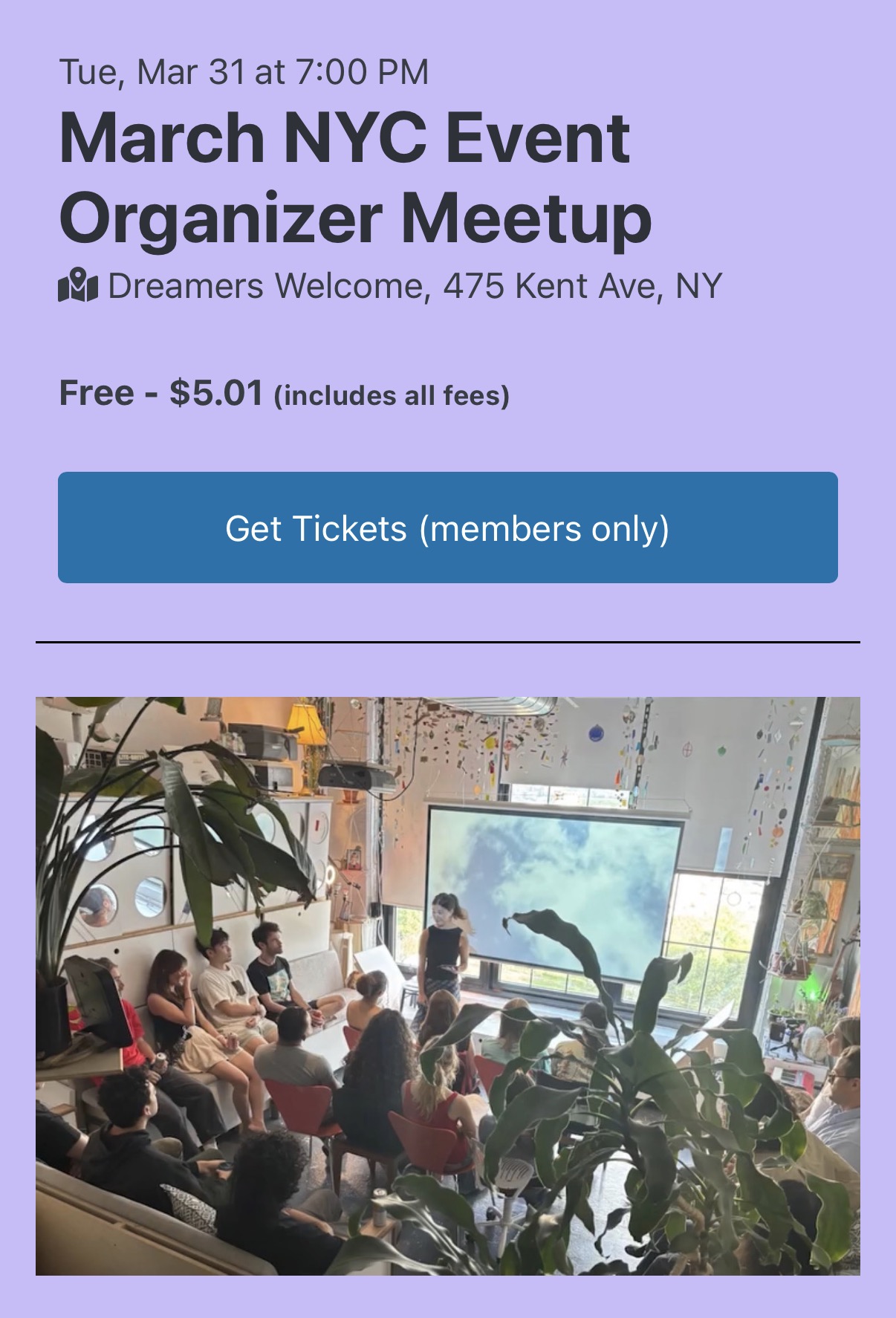 Member-only events & Ticket Tiers